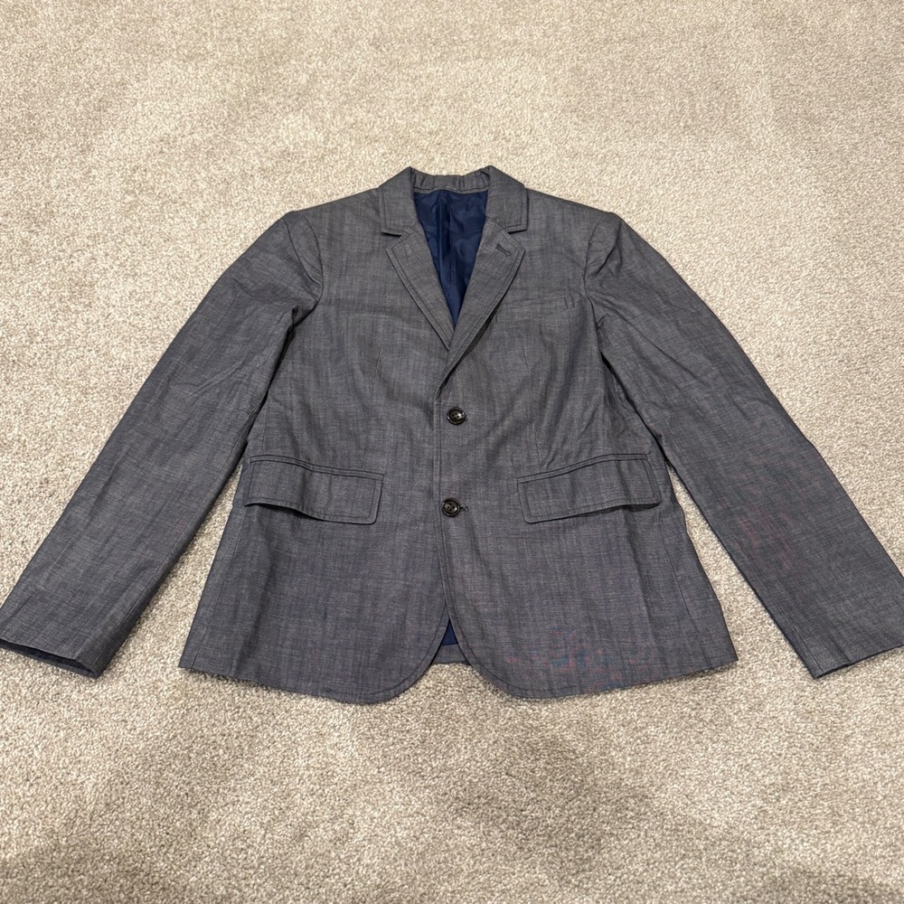 J.CREW Crewcuts Boys Thompson Jacket Blazer Gray Size 14
